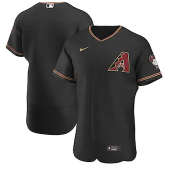 mens nike black arizona diamondbacks alternate authentic te